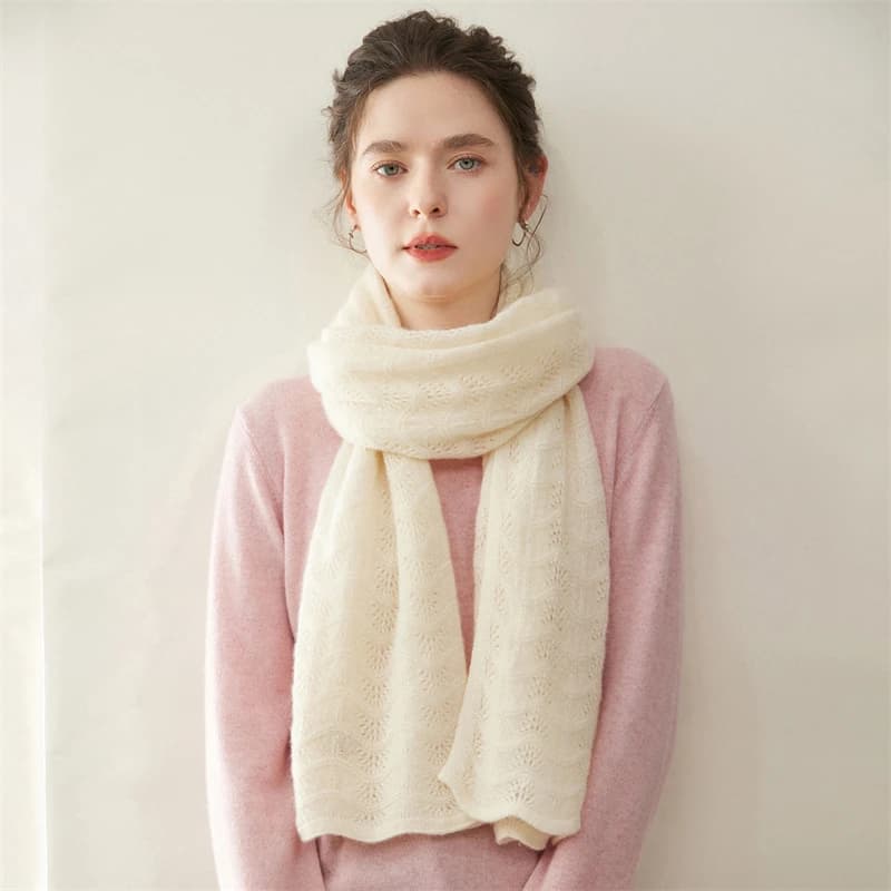 KOIJINSKY Nuovo 100% Cashmere 170*40 Donna in primavera, autunno e inverno, morbida e calda sciarpa lavorata a maglia ad ago