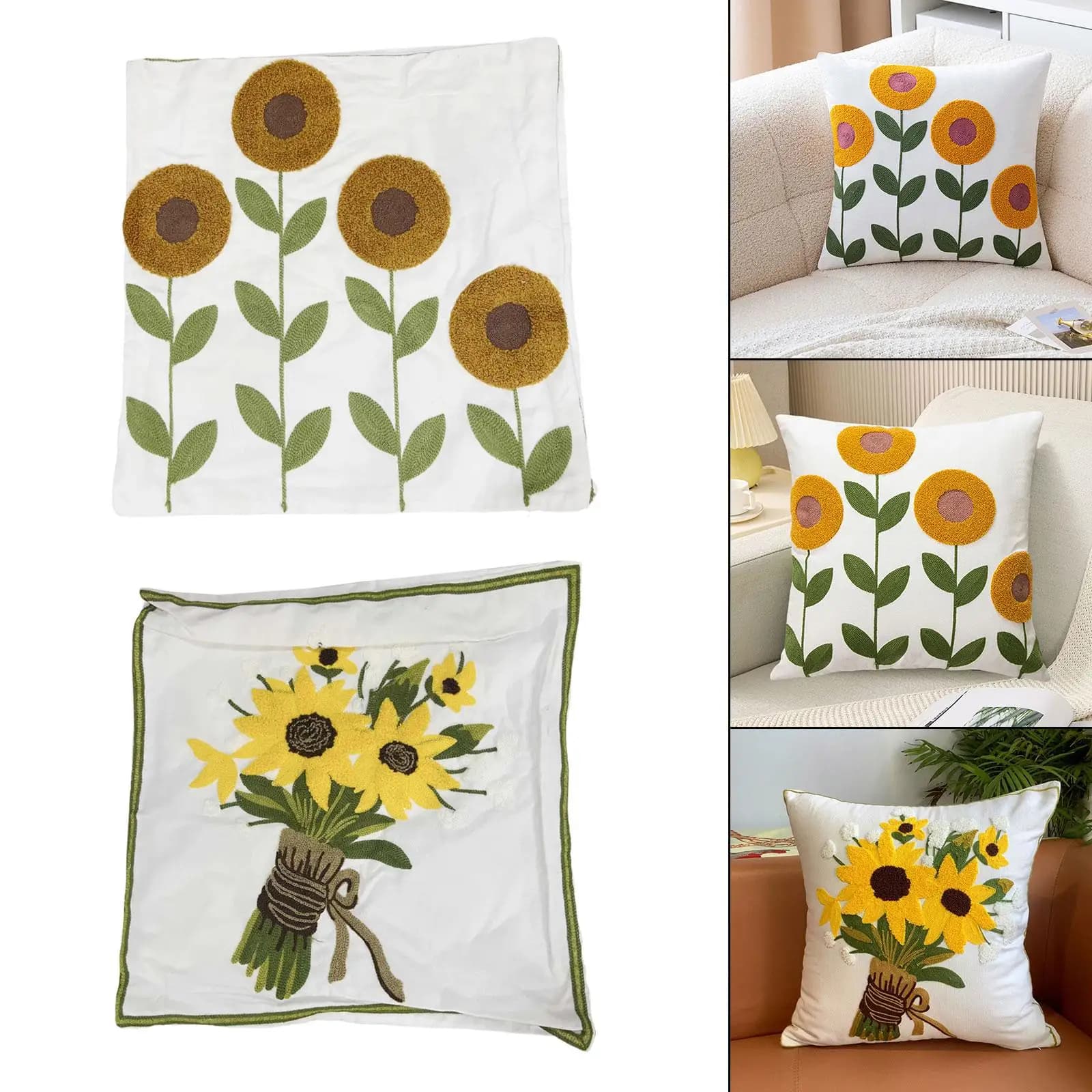 Square Throw Pillow Case Cushion Cover Machine Washable Canvas None (Cover Only) 45cmx45cm for Living Room Couch Sofa Home