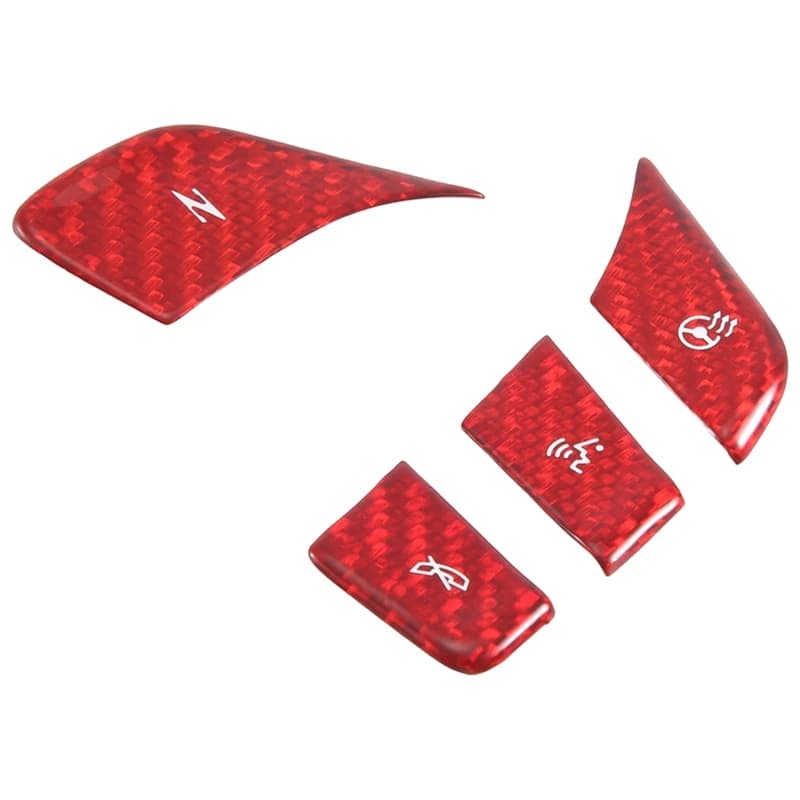 Carbon Fiber Wheel Button Self-adhesive Coating Cover for Chevrolet Corvette C8 2020-2023 Heat Button Decal