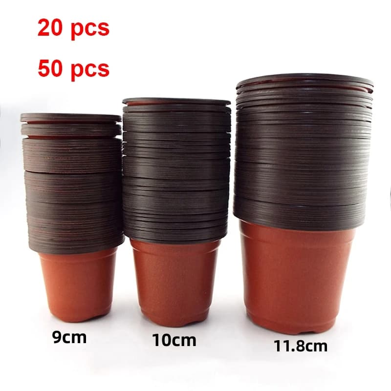 20 pcs/50 pcs Plant Vivary Vase Seed Starting Plastic Vase Flower Plant Container Vivary Tazza Trapianto Vaso di Fiori 9 cm-15 cm D4