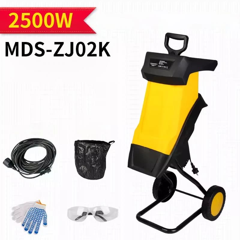 Electric shredder for 220V branches Compact shredder for domestic garden branches Tri-all and wood shredder for fruit trees
