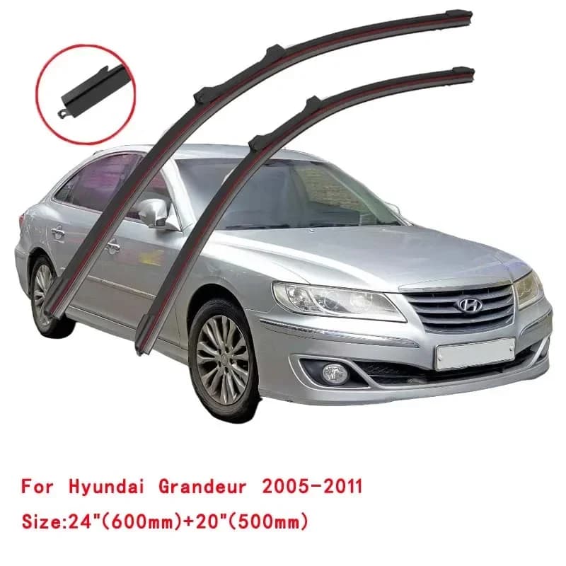 For Hyundai Grandeur Azera 2005-2024 Car Windshield Wiper Blade Front Windscreen Brushes Washer Accessories Cleaning Replacement