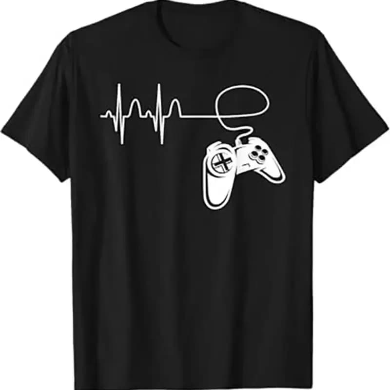 Gamer Heartbeat T Shirt Video Game Controller Design