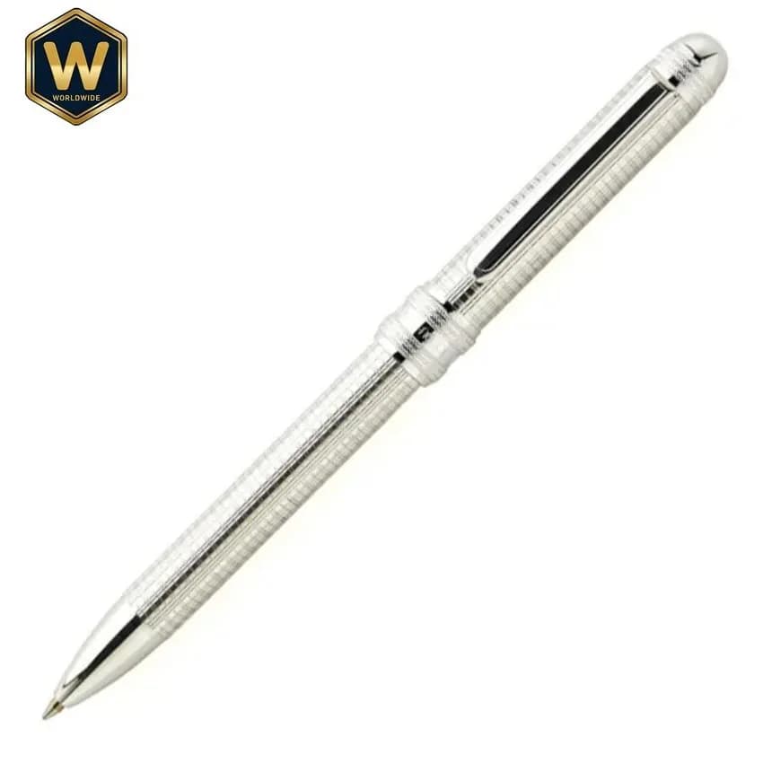 MWB-10000SA Platinum 4-in-1 Multi-Functional 925 Sterling Silver Ballpoint Pen & Mechanical Pencil, Smooth Write, Comfort Grip