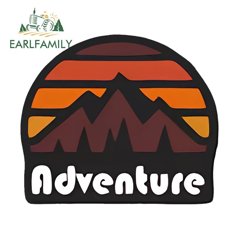 EARLFAMILY Adventure Styling Car Stickers Camper VAN Windshield Bumper Cool Decals Sunscreen Wild Waterproof Trunk Accessories