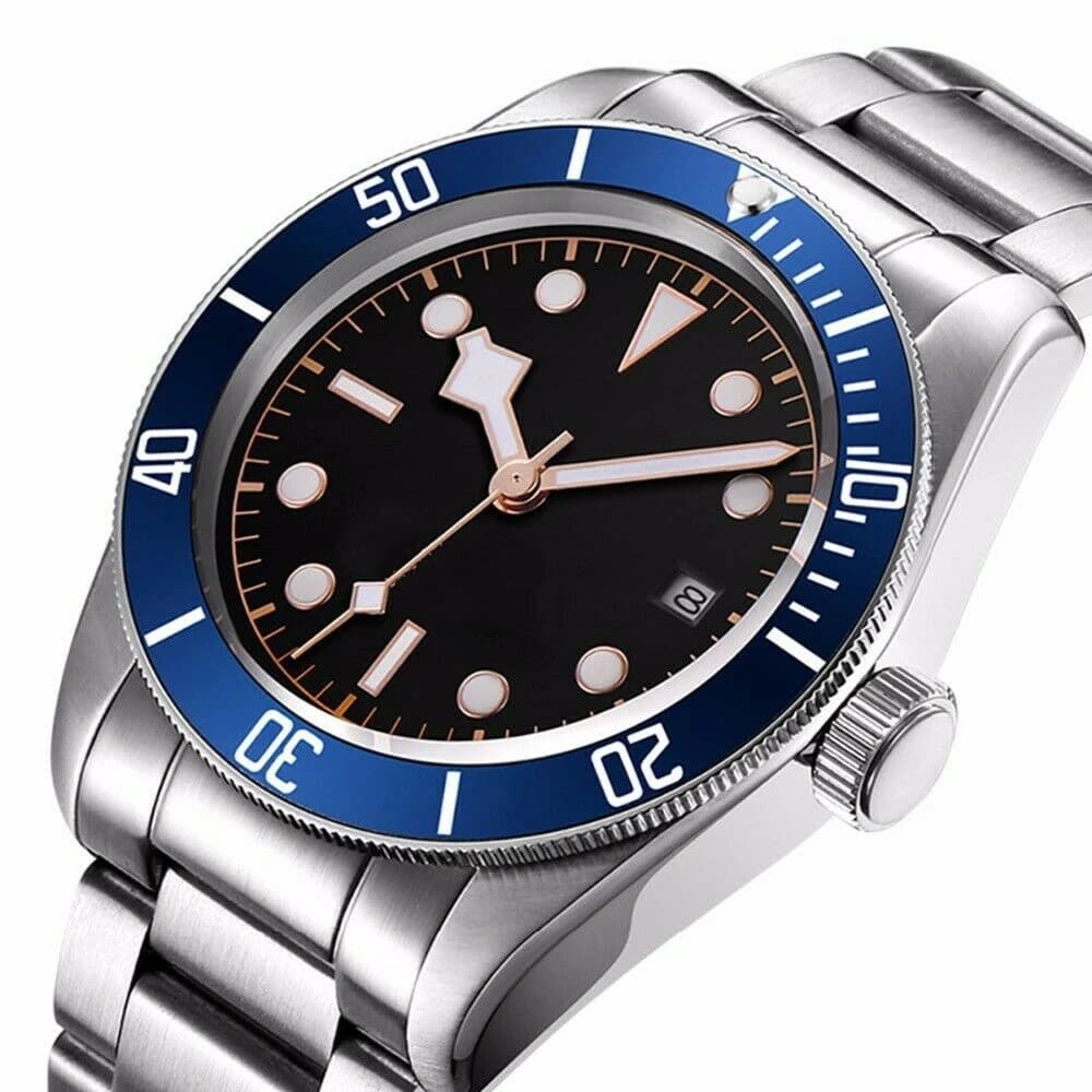 Logo personalizzabile di lusso impermeabile Giappone nh35 orologio da polso meccanico automatico orologio da uomo in acciaio pieno con zaffiro orologio maschile