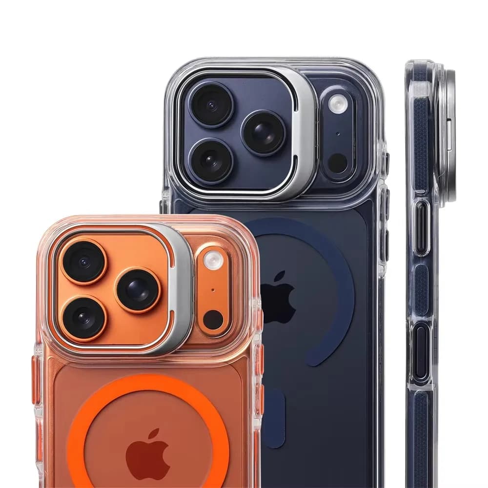 Custodia paraurti trasparente antiurto magnetica di lusso per iPhone 17 Pro Max Air 16 15 14 13 12 Plus per obiettivo Magsafe Proteggi la copertura del supporto