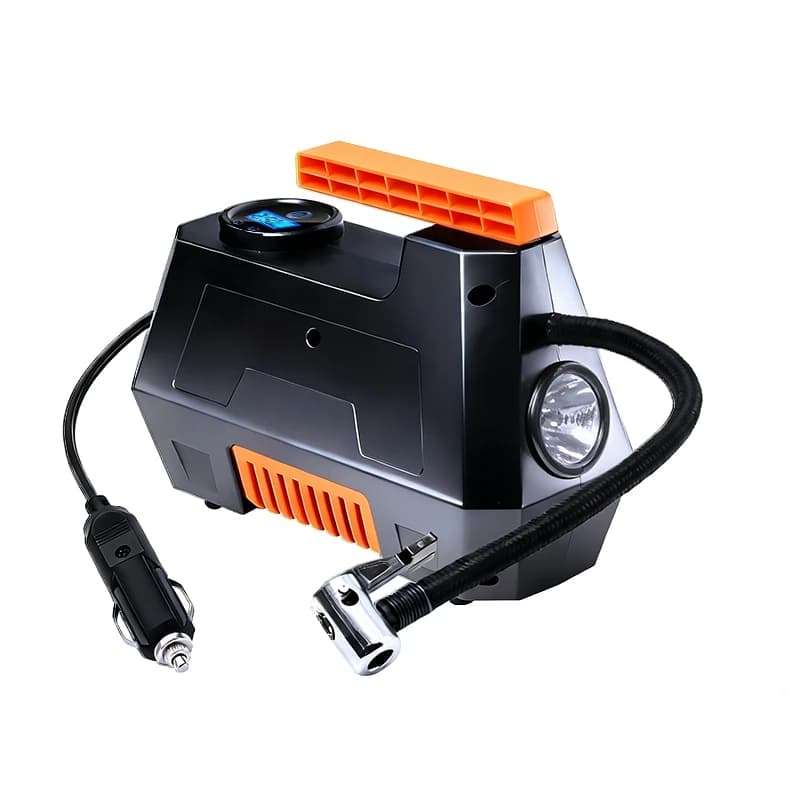 Compressore d'aria per auto 12V, Pompa elettrica portatile per pneumatici auto, Gonfiatore per pneumatici auto