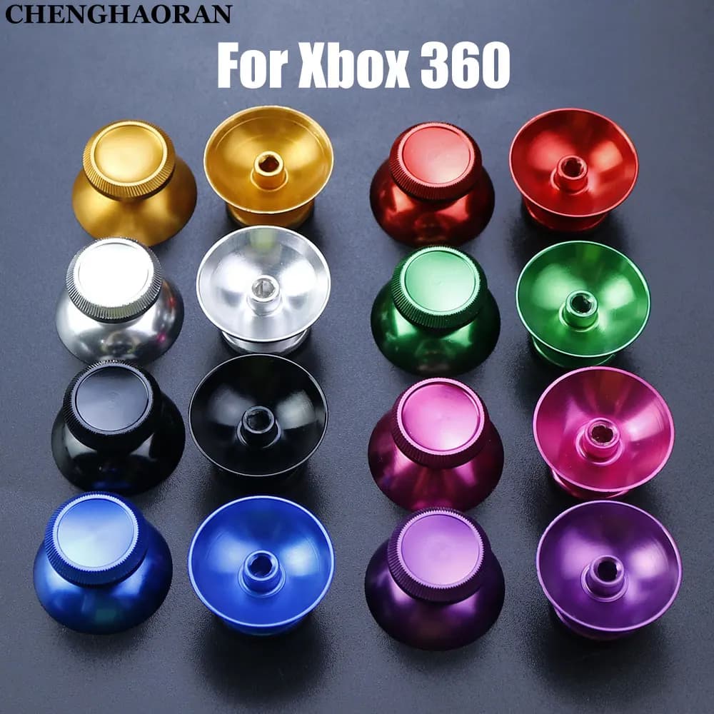 Per Xbox 360 Controller 1Pair Alluminio Metallo 3D Analogico Joystick Caps Thumb Stick Grip Cap Gamepad Rocker Button