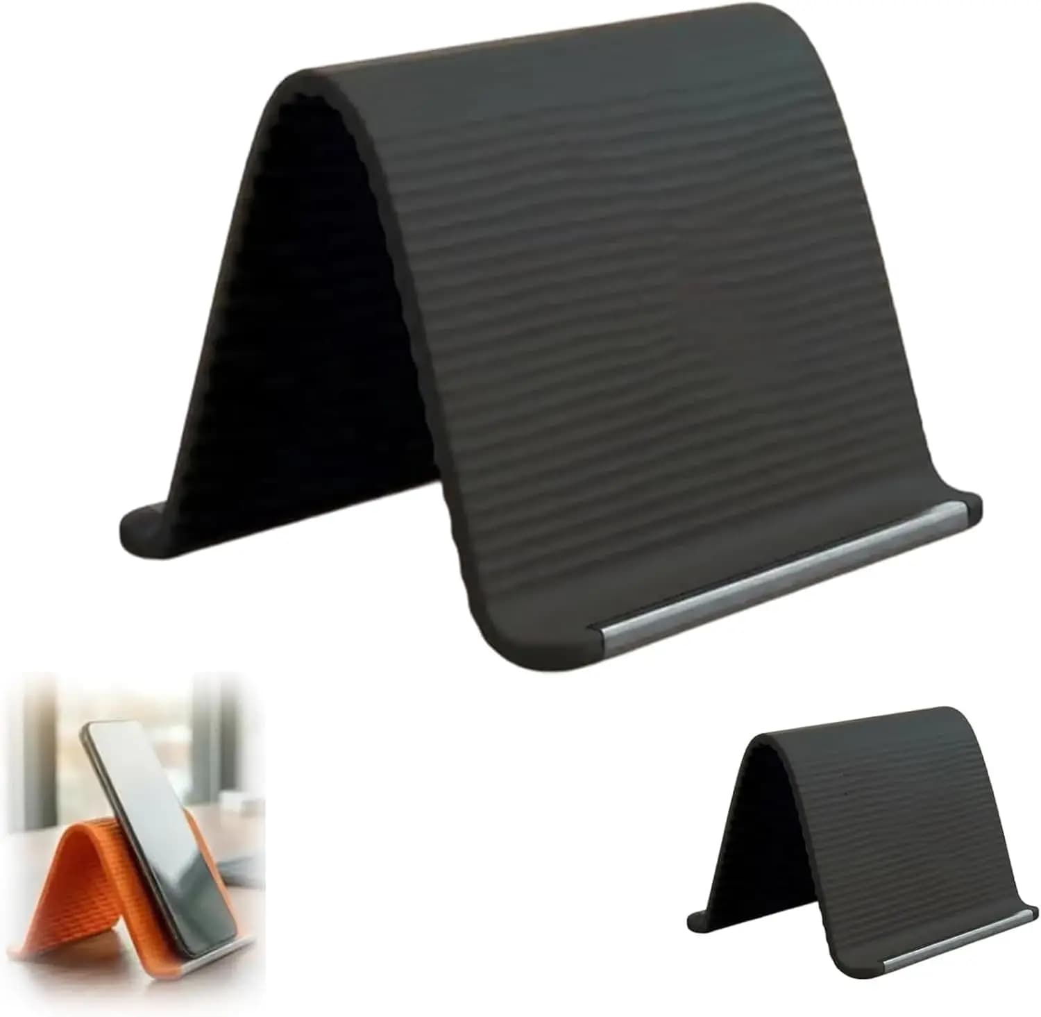Nuovo Supporto Flessibile in Silicone per Telefono 2026, Supporto Pieghevole in Silicone e Alluminio, Regolabile per Tablet, Laptop, Scrivania, Viaggi, Ufficio