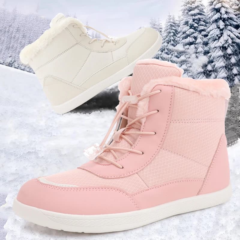 Stivali invernali a piedi nudi stivali da neve invernali da donna per donna scarpe alla caviglia calde in peluche scarpe da trekking impermeabili all'aperto antiscivolo Plus Size