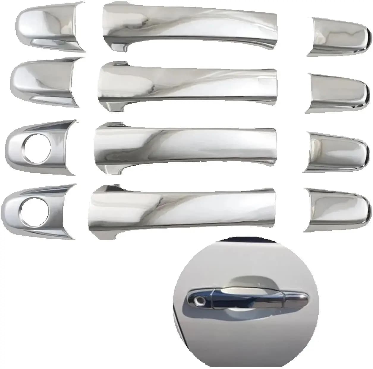 1 Set Chrome Exterior Door Handle Cover Trim for 98-03 Lexus RX300 /98-03 Toyota Harrier / 01-05 Lexus IS300 / 98-05 Lexus IS200