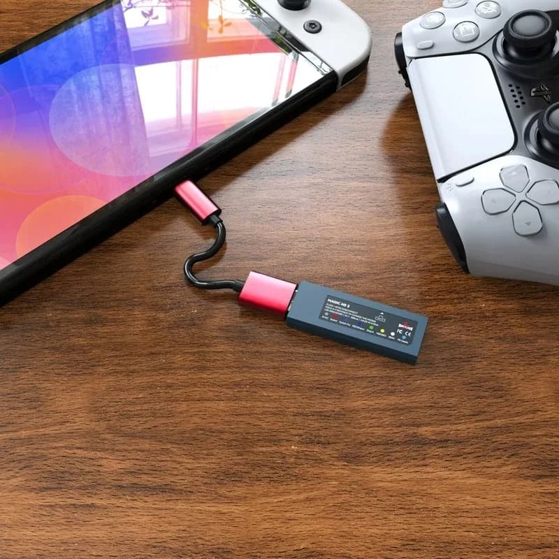 Wireless Bluetooth Controller Adapter Magic-NS2 with PS5 Xbox Controller for Switch2 PC Mac Raspberry Pi Gaming Accessories