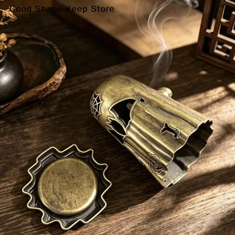 dailyMini Ghost Pumpkin Incense Holder Portable Fragrance Diffuser for Halloween Travel Home Party Desktop DecorDaily products
