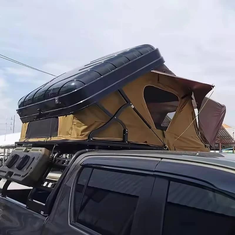High Quality ABS Hard Shell Roof Top Tent Easy Setup For 3-4 Persons Outdoor Overland Camping