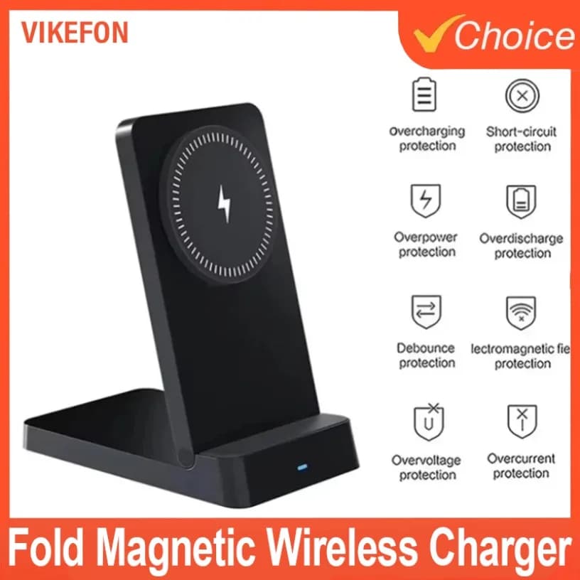 Magnetic Quick Charging Station 30 W Wireless Charger Table Folding Smartphone Support Charge for Magsafe iPhone 16 15 14 13 12 Pro