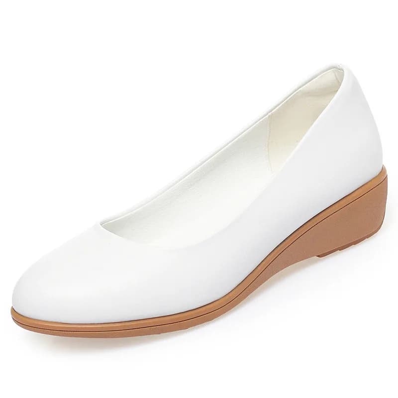 Mocassini Mary Janes in morbida pelle traspirante e confortevole da 3 cm con bocca superficiale 2025 Mocassini slip on Scarpe casual per la mamma Ufficio da lavoro