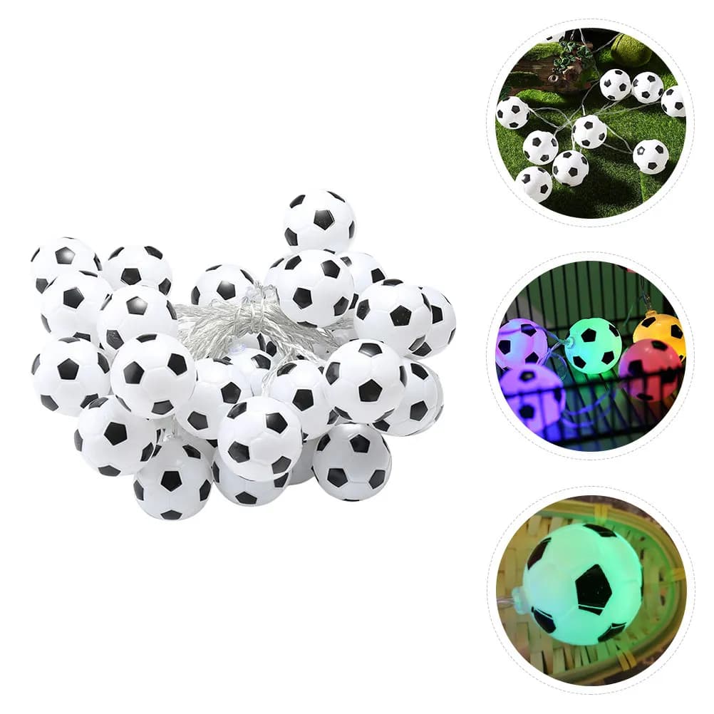 20 Leds Football Shaped String Lights LED Lamp Decor for Party Garden Yard Indoor Outdoor Festive Decoration Fairy String Light