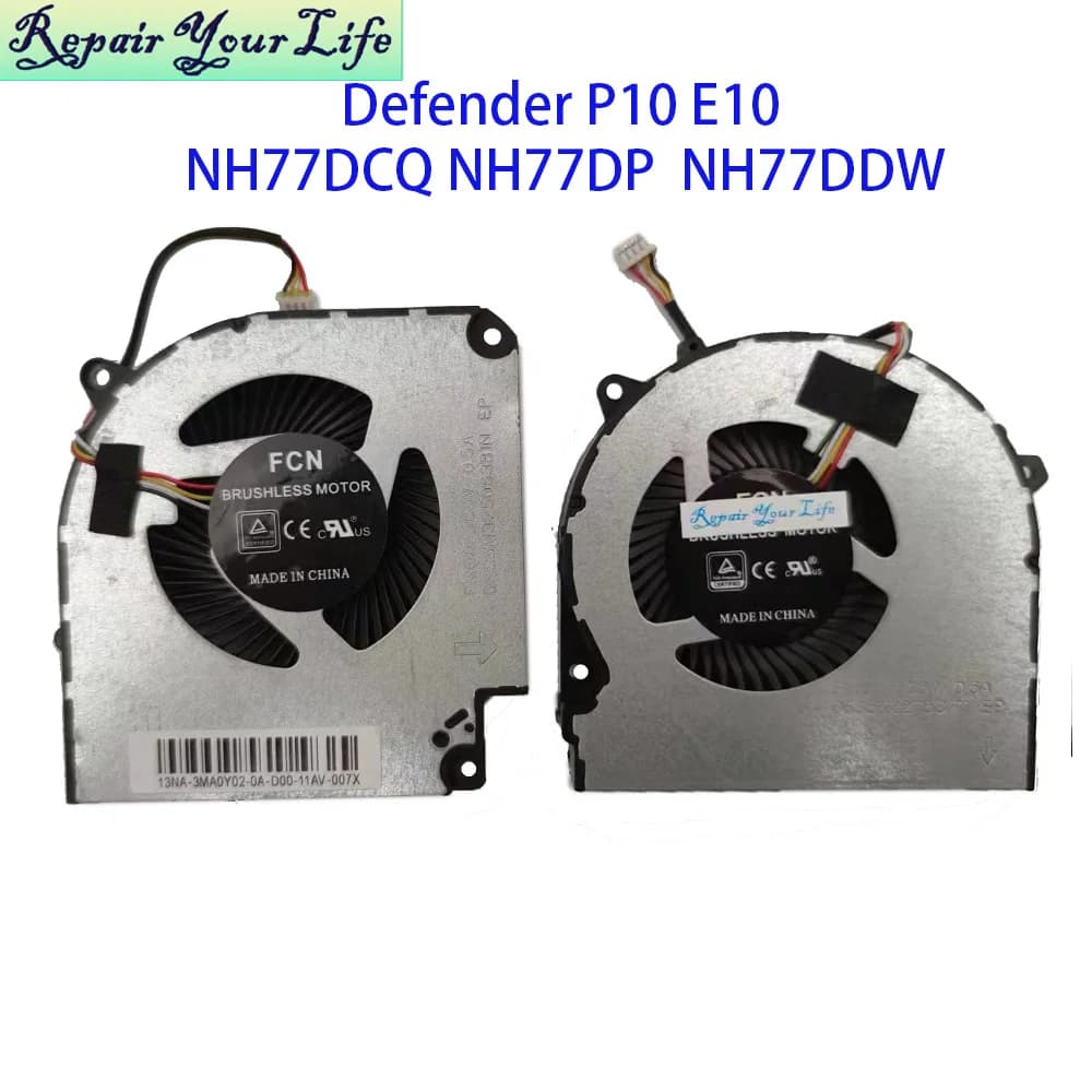 CPU GPU Ventola di Raffreddamento Per Clevo/Nexoc GH7 716IG NH77DC NH77DCQ NH77DDW NH77DP Per Erazer P17815 NH70RCQ-M1 Notebook 6-31-NH503-201