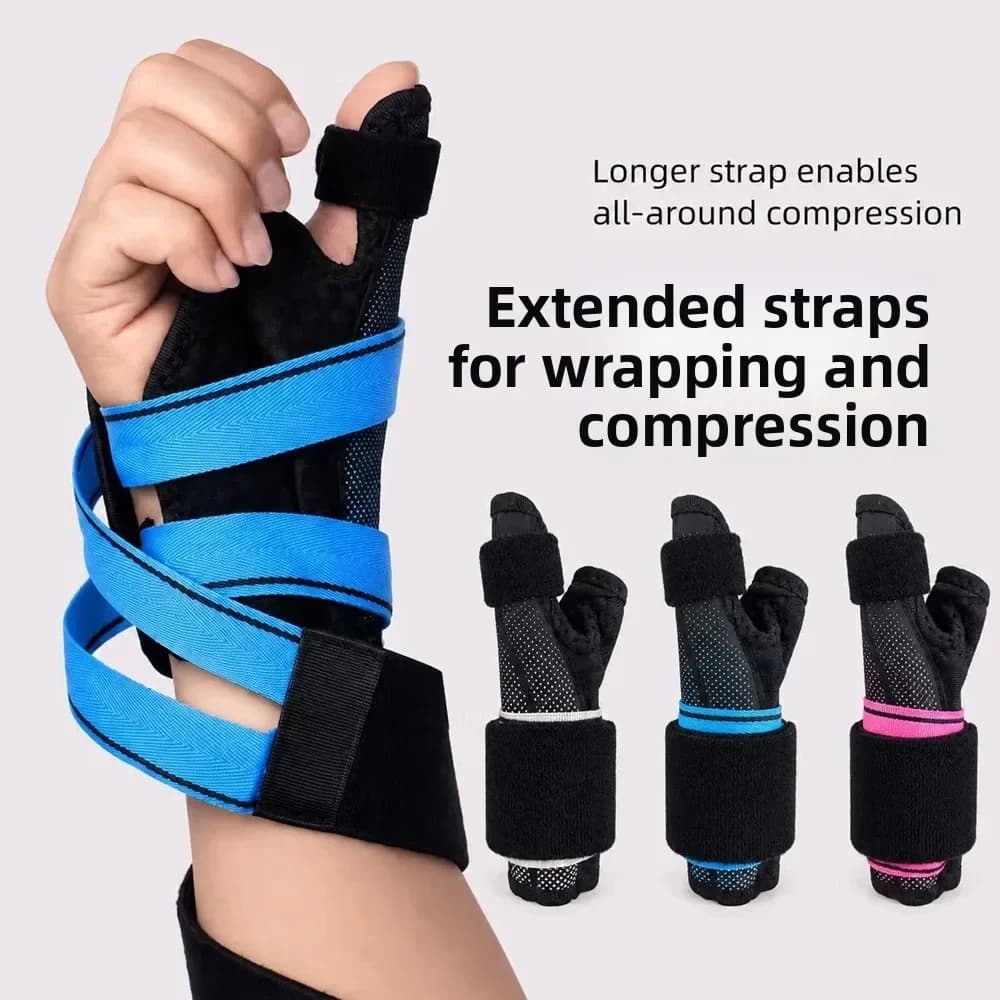 Breathable Wrist Brace for Tenosynovitis Adjustable Thumb Support Wrap with Double Compression Velcro Straps Office and Home Use
