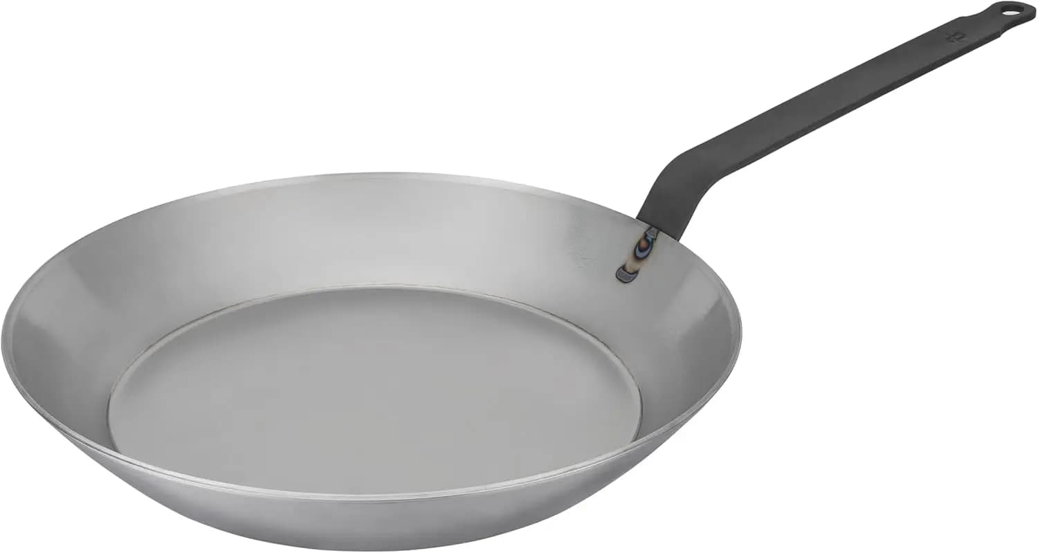 Premium Carbon Steel Plate Black, 31,75 cm, Compatible with Induction, Non-stick and Resistant