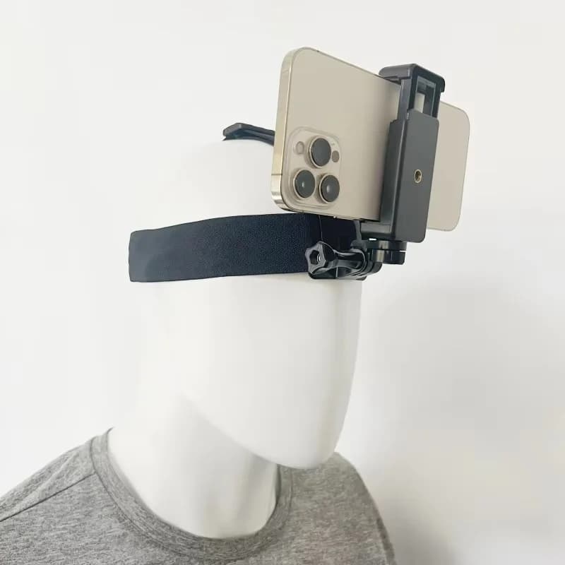 Universal Head Mount Strap Mobile Phone Stand For iPhone For GoPro For Insta360 For DJI Vlog With Phone Clip For Vlog Shooting