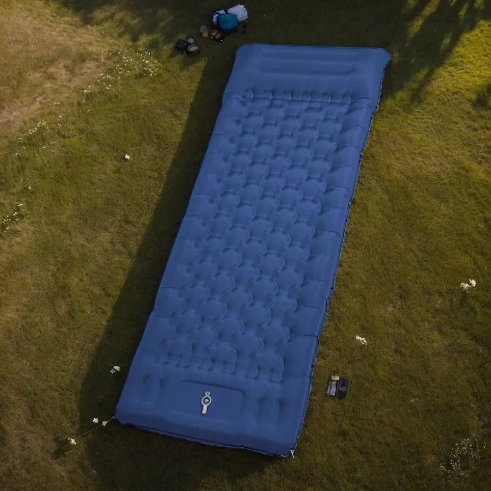 Camping Sleeping Pad Ultralight Camping Mat With Pillow Built-In Foot Pump Extra Thick 4.7 Inch Waterproof Ultralight Self Infl