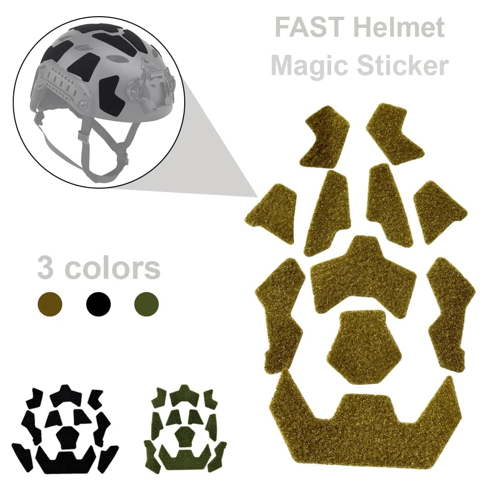Casco tattico VELOCE Velcro 11 Pz/set Gancio e Anello Taglio Super Alto Velcros Adesivo Magico Nastro Universale Adesivi per Casco