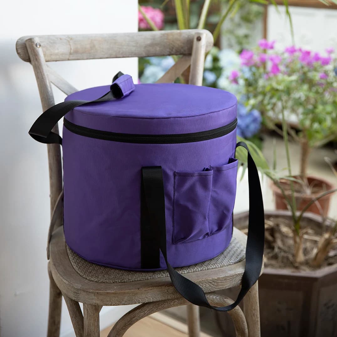 Hye-eun 10inch Canvas Bag for Quartz Crystal Singing Bowl carrier cases Purple Black Color