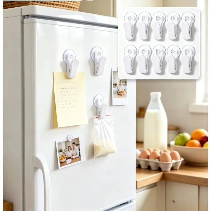 10/20PCS Suction Cup No Trace Plastic Clip Hook White Punch Free Washable Wall Small Item Towel Storage Fixing Clip