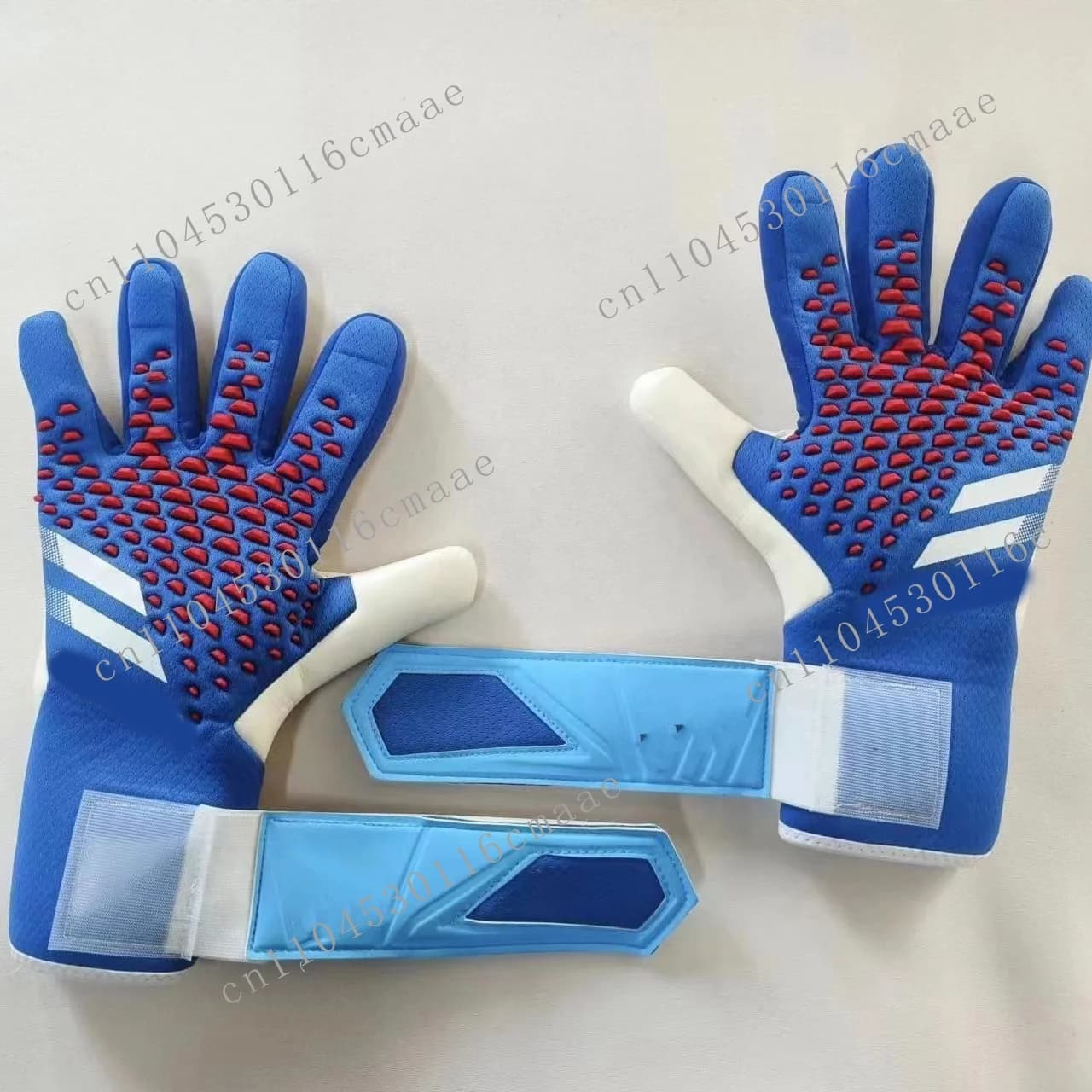 Nuovi guanti da portiere da calcio professionali in lattice per protezione delle dita per adulti con cinturino da polso regolabile
