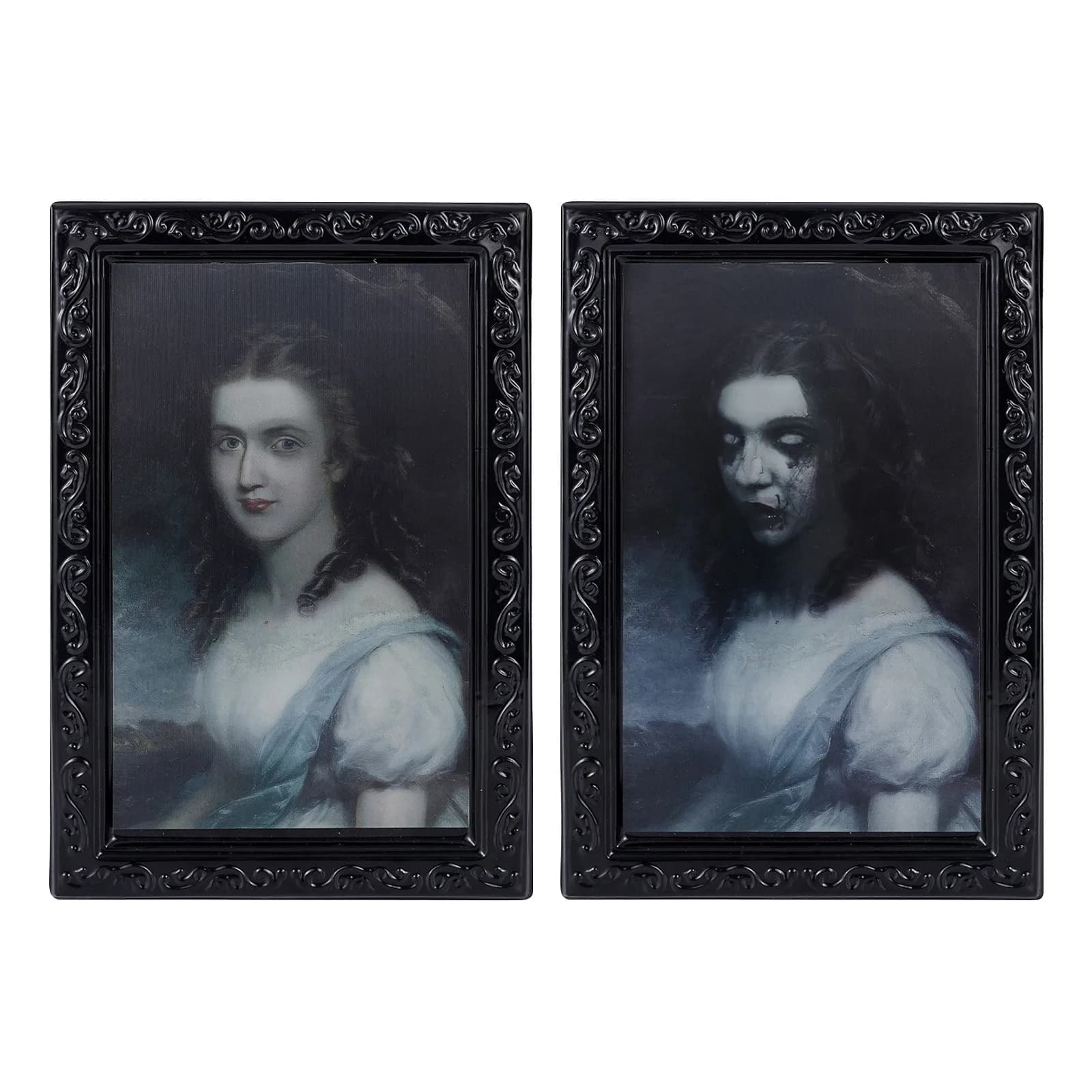 Halloween Horror 3D Change Face Expression Fantasma Photo Frame Terror Portrait Photo Frames Changing Face Rhinestone Party Supplies