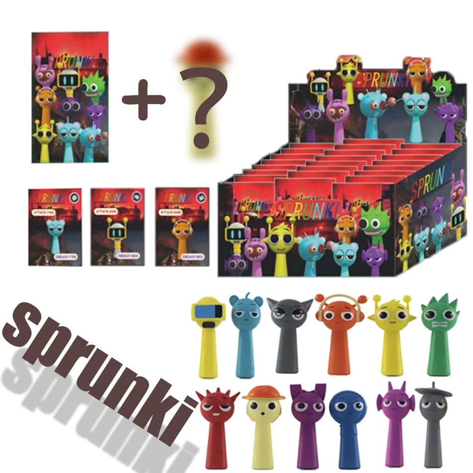 Set di 24 Mini Sprunki in Scatola Misteriosa, Action Figure Giocattolo, Modellini di Personaggi dei Cartoni Animati, Regalo per Bambini