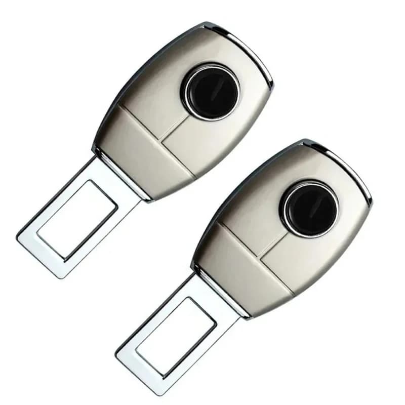 2Pcs Seat Belt Extender Buckle Plug Zinc Alloy Safety Belt Converter Clip Fit Porsche BMW Audi Vehicle Interior Accessories