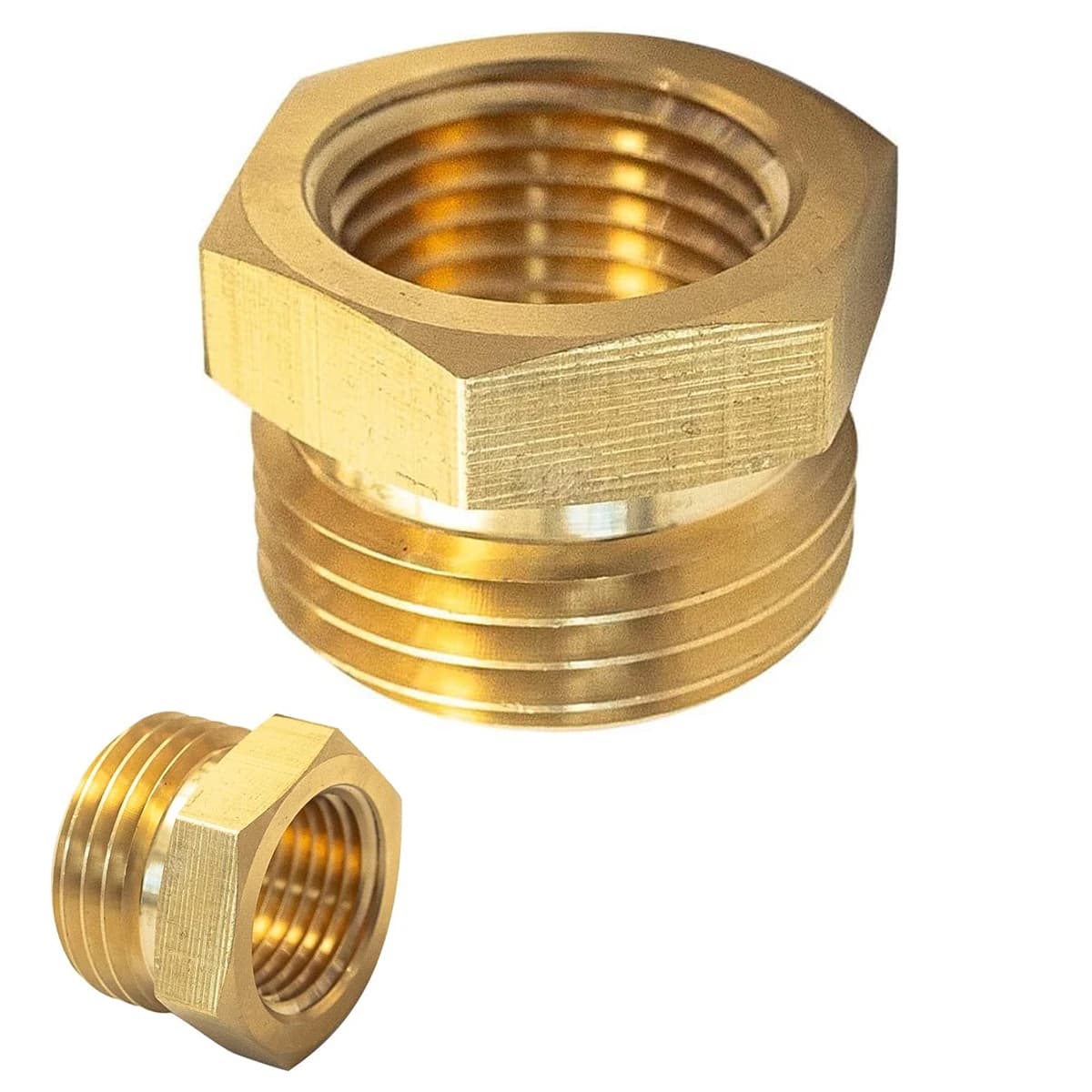 G1/2 Female to 3/4 Male Hose Adapter Brass Thread Garden Hose Adapter Metal Pipe Connector Garden Swivel