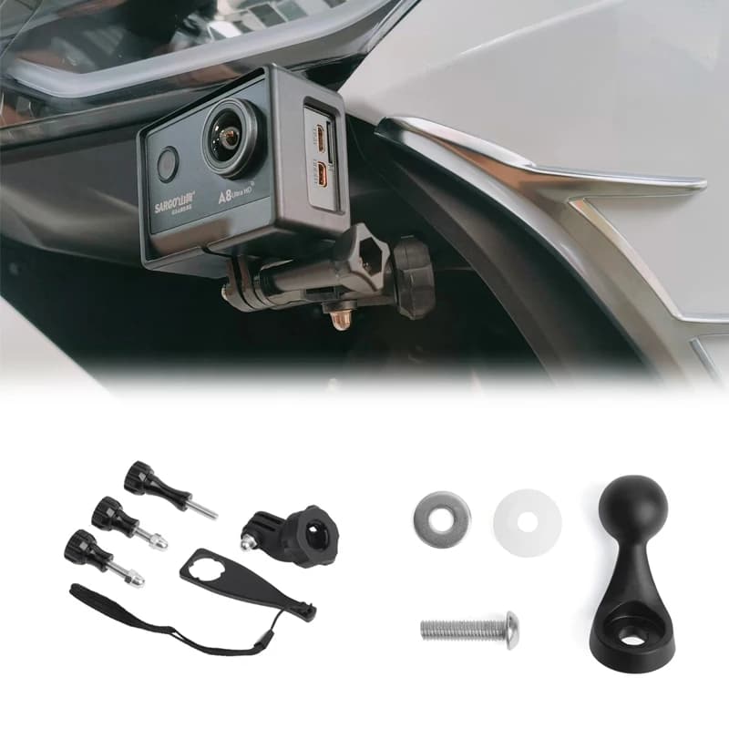 For Honda Gold Wing GL1800 GL1800B F6B 2018-2025 Panical Action Camera Mount Light Lower First Perspective Kit
