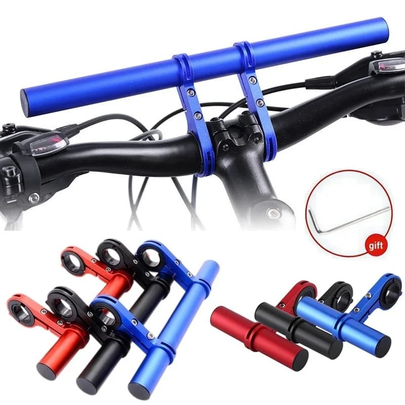 Supporto Estensibile per Manubrio Moto/Bici/Scooter da 10/20/30cm, Porta Cellulare e Supporto Faro