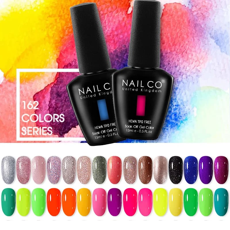 NAILCO Hema TPO Free Rainbow Color UV Gel Polish per Unghie, Gel per Nail Art, Forniture per Manicure, Consegna Rapida, Gel per Unghie 15ml