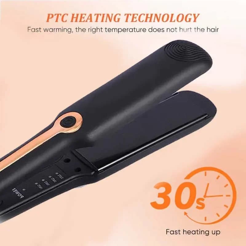Hair Plate 2-in-1 Tinsol, Straightener and Hair Clip with Ceramic Plates, Negative Ions and Adjustable Temperature