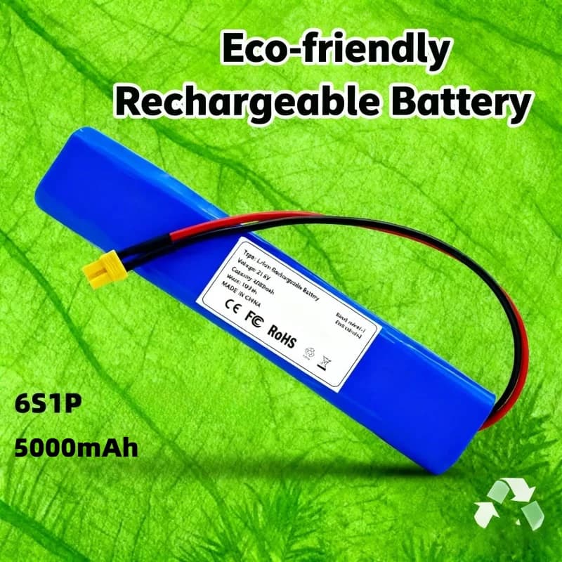 Pacco Batteria agli Ioni di Litio Ricaricabile 6S1P 22.2V 6000mAh, Alimentazione Portatile per Elettronica Fai-da-Te, Modelli RC e Attrezzature di Test