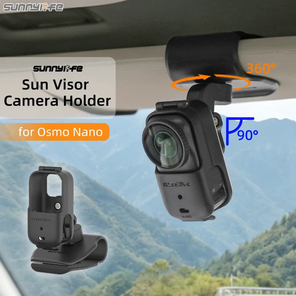 Clip di Montaggio per Parasole Auto per Osmo Nano, Adatto per Fotocamera d'Azione DJI Osmo Nano