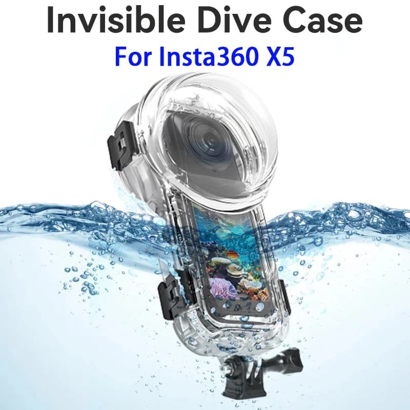 Action cam accessories with 60 m waterproof protective case, suitable for underwater shooting Insta 360 X5