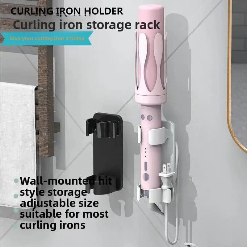 Iron curlers, holders, comb stick, smooth hair clip, hair clip, bathroom, bathroom, bathroom, wall hanging, without punching.