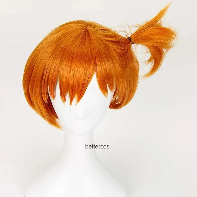 Anime Pocket Monster Misty Parrucche Cosplay Capelli sintetici corti arancioni resistenti al calore Gioco di ruolo per feste + Parrucca Capc;3.k'6;daa;