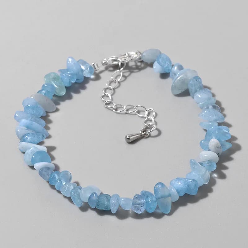 Bracciale in cristallo di quarzo naturale Bracciale con perline in pietra naturale irregolare Gioielli con chip Ametiste Acquamarine Citrinidi Braccialetti per donna