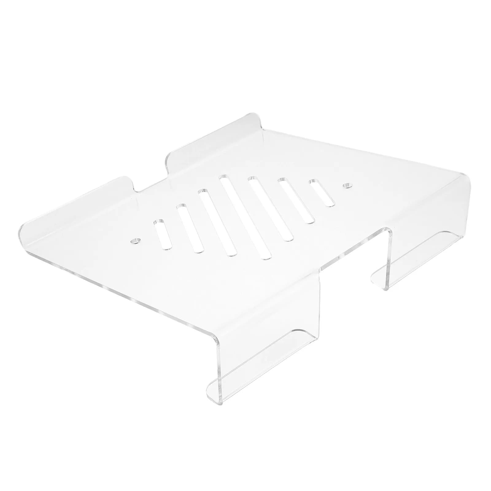 Acrylic Laptop Holder for Desk Clear Computer Stand 10-15.5 Inch Monitor Riser Ergonomic Ventilated Desktop Tablet Cooling Stand