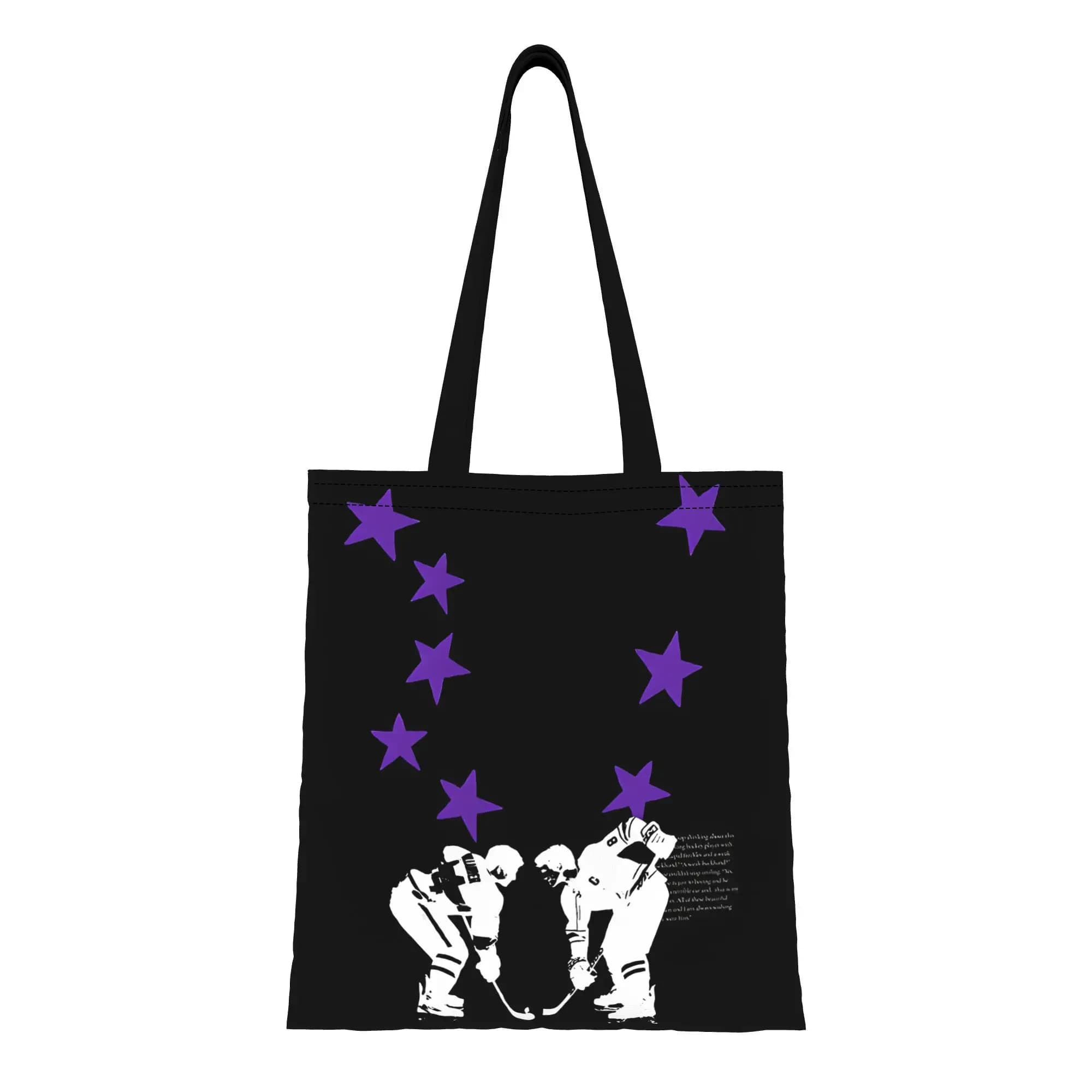 Borsa tote in tela a doppio lato riutilizzabile con stampa Ilya Rozanov e Shane Hollander, collezione Heated Rivalry Stars, borsa a tracolla/mano