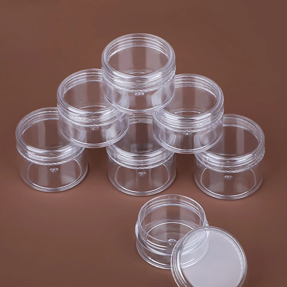 50 pcs 20g 15g 10g 5g 3g Vacuum Cream Vase Cosmetic Containers Transparent Plastic Wallet Shade Lips Sample Bottles