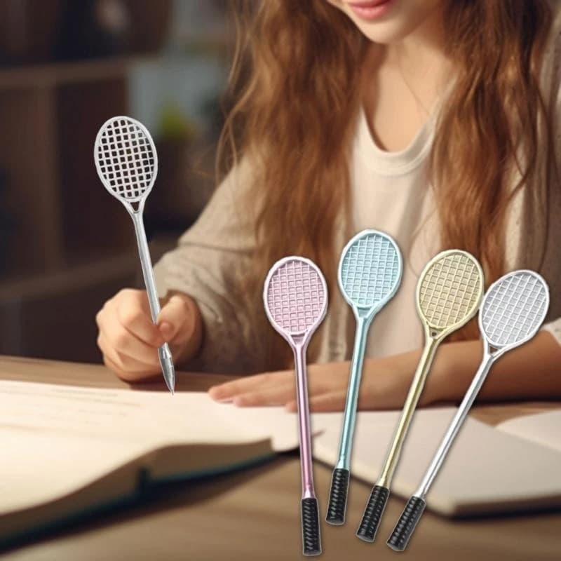 Miniature tennis rack pen Practice pen to write smooth School material for office