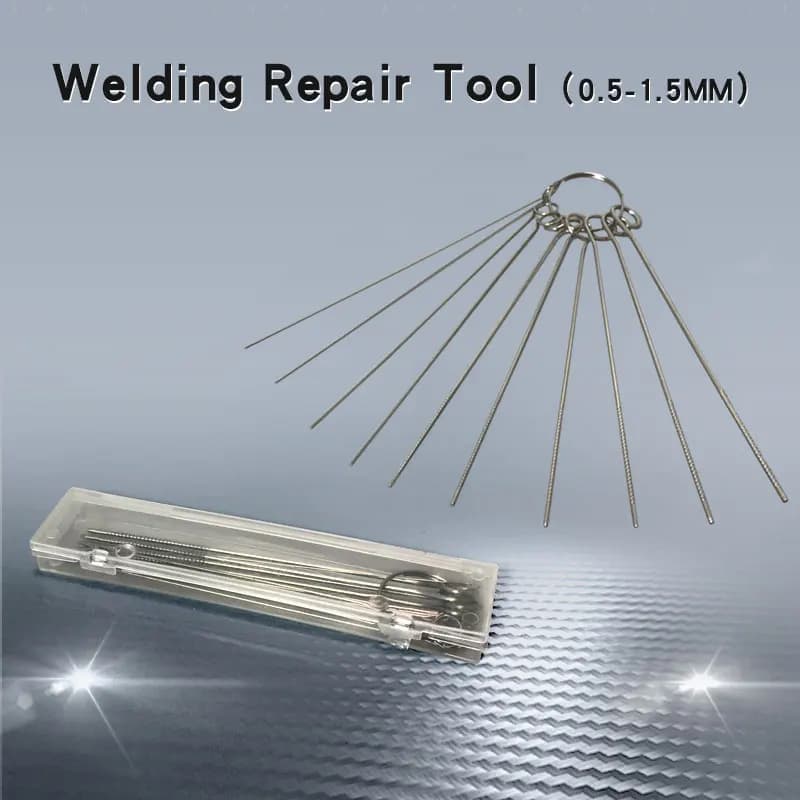 10 kinds of stainless steel needle set electronic circuit PCB hole crushing needle welding repair tool 80mm 0.5-1.5mm